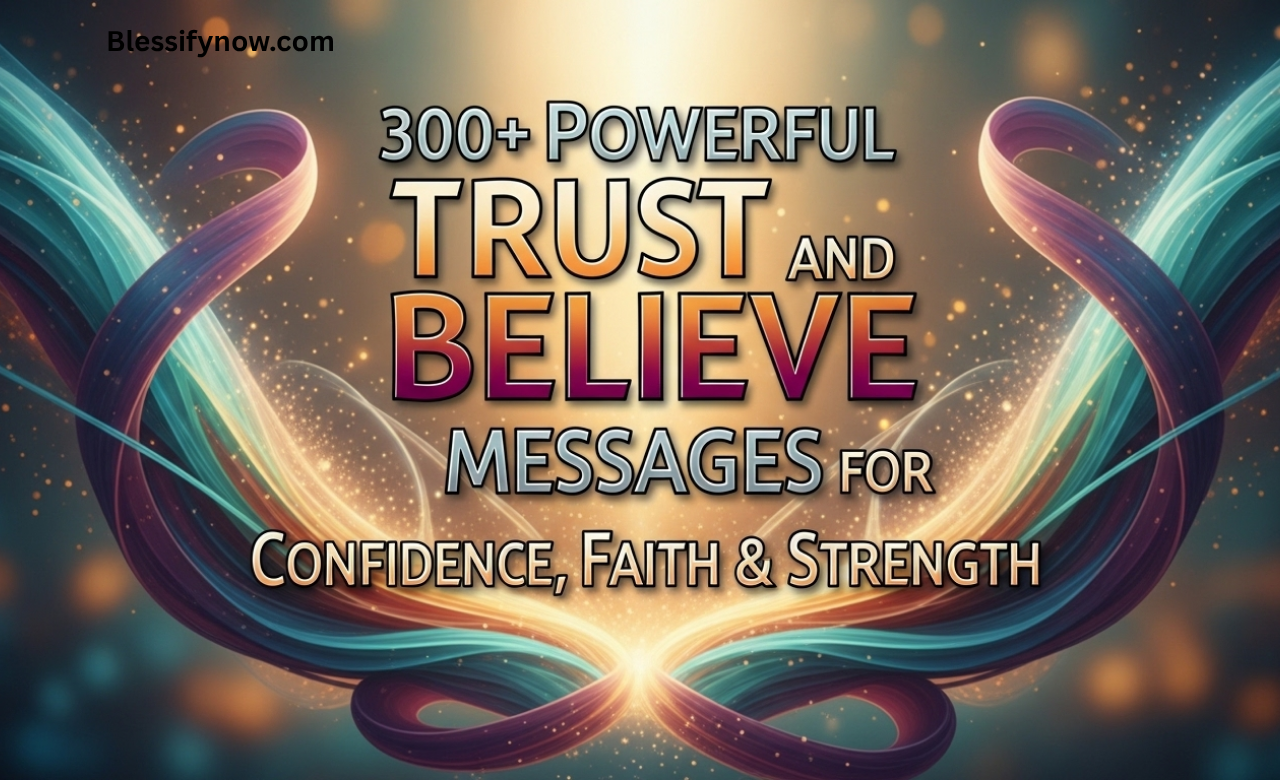 Trust and Believe Messages for Confidence, Faith & Strength