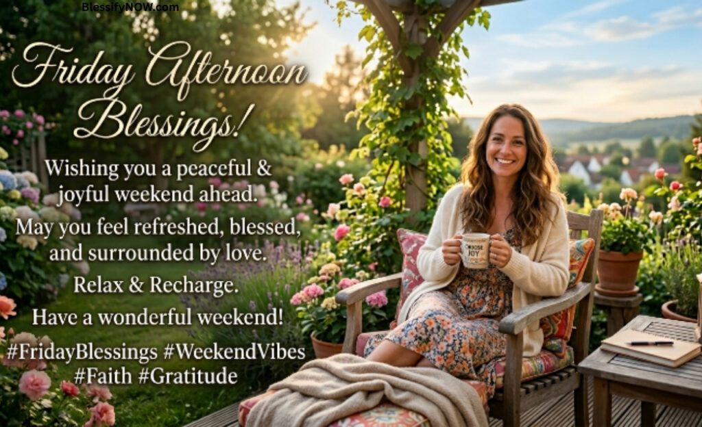 Friday Afternoon Blessings Images for Social Media Sharing