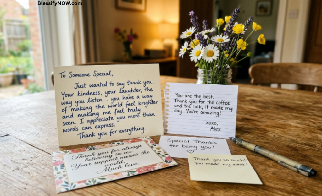 Emotional Thank You Notes for Someone Special