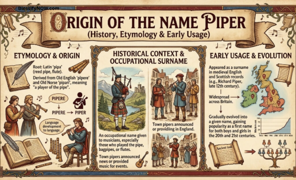 Origin of the Name Piper (History, Etymology & Early Usage)
