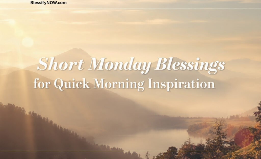 Short Monday Blessings for Quick Morning Inspiration