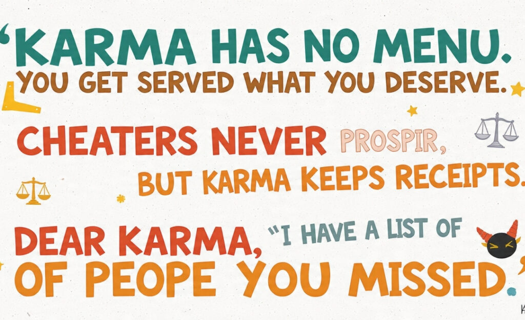 Funny Karma Cheating Quotes