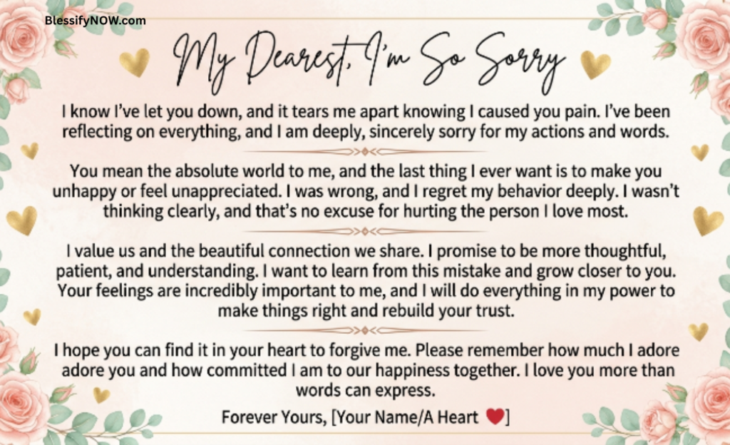 Long Sorry Messages for Girlfriend