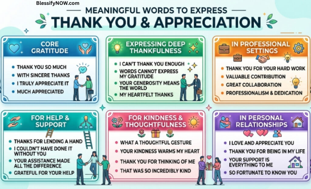 Meaningful Words to Say Thank You and Appreciation