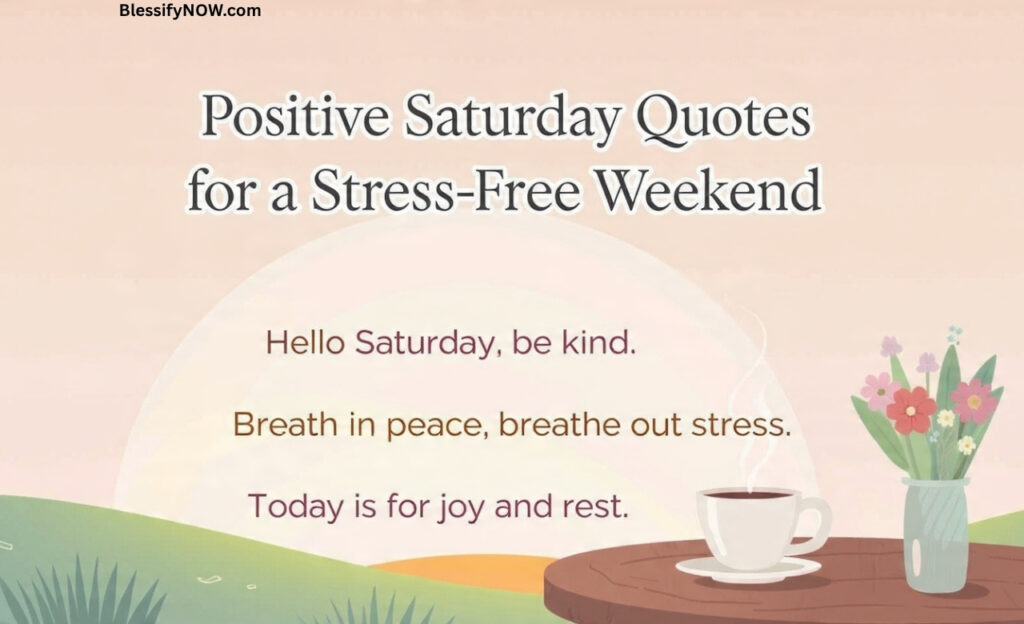 Positive Saturday Quotes for a Stress-Free Weekend