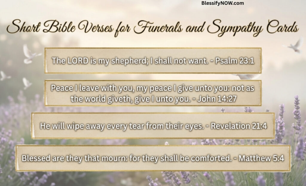 Short Bible Verses for Funerals and Sympathy Cards