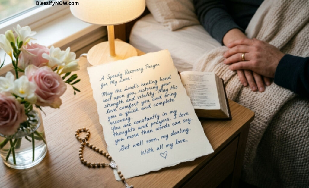 speedy recovery prayer message to my love