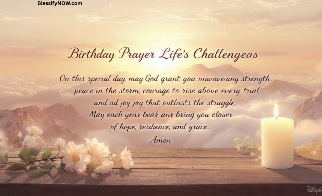 Birthday Prayer for Strength During Life's Challenges