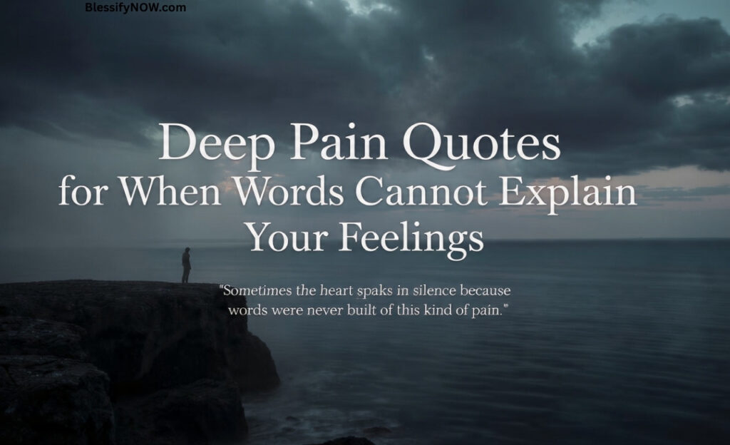 Deep Pain Quotes for When Words Cannot Explain Your Feelings