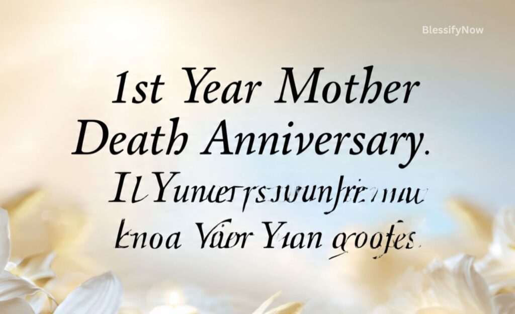 Mother Death Anniversary Quotes from Son