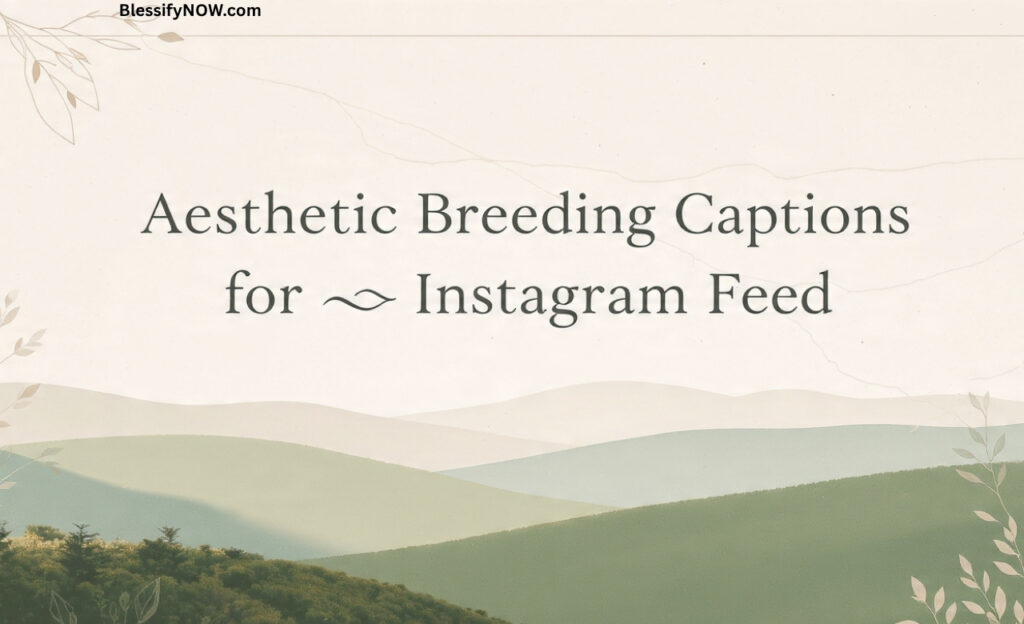 Aesthetic Breeding Captions for Instagram Feed