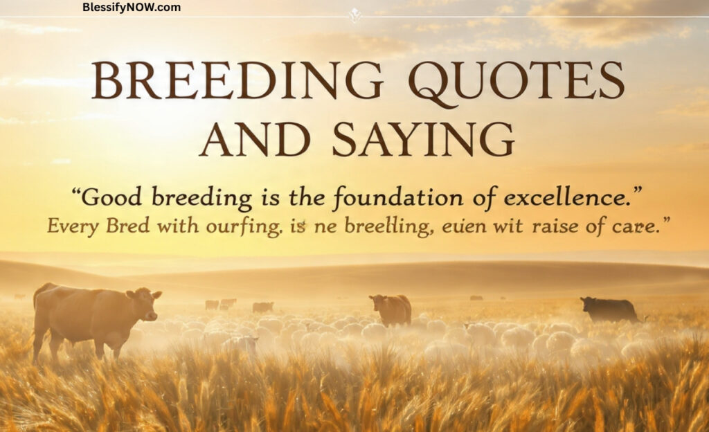 Breeding Quotes and Sayings