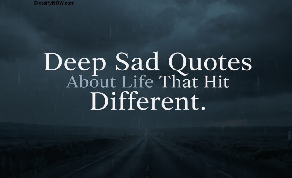 Deep Sad Quotes About Life That Hit Different