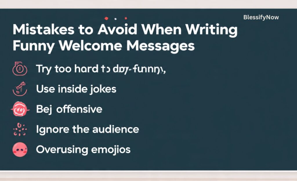 Mistakes to Avoid When Writing Funny Welcome Messages