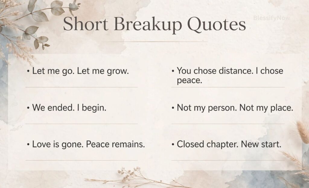 Short Breakup Quotes