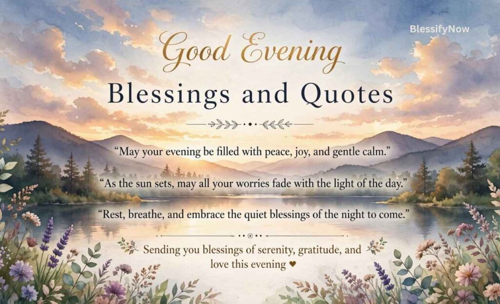Beautiful Good Evening Blessings and Quotes