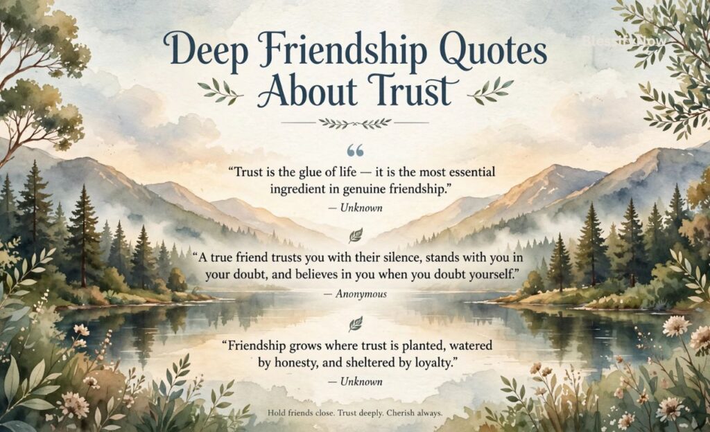 Deep Friendship Quotes About Trust