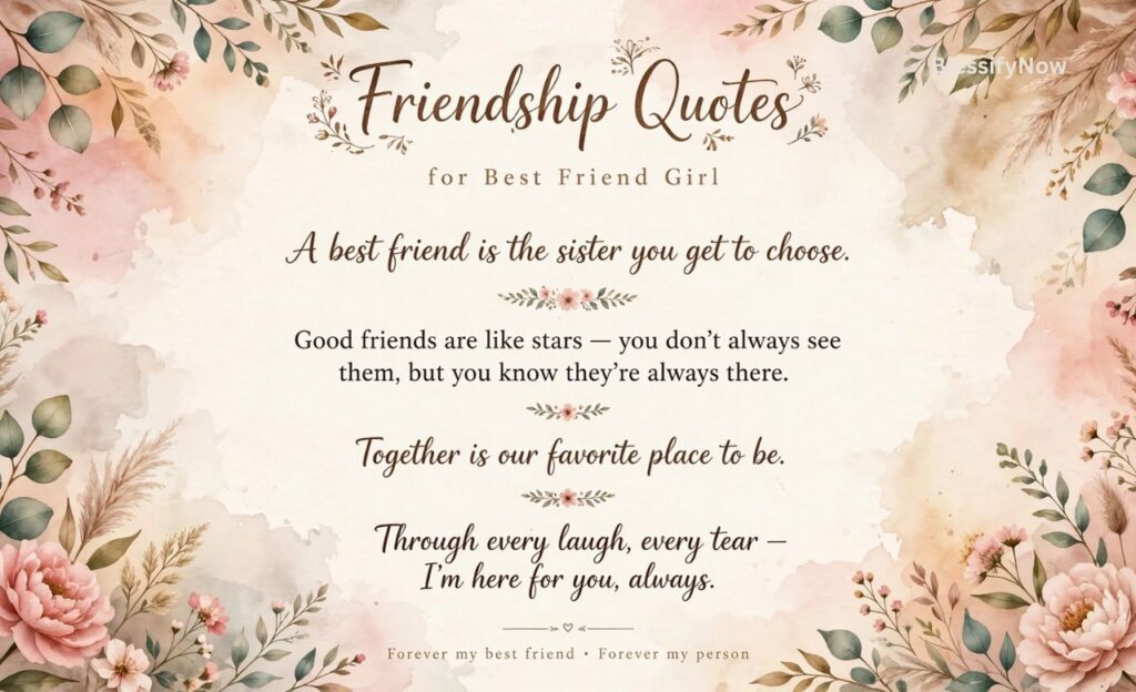 Friendship Quotes for Best Friend Girl