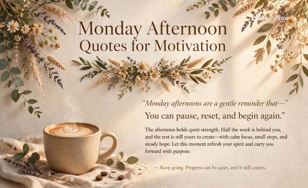 Monday Afternoon Quotes for Motivation